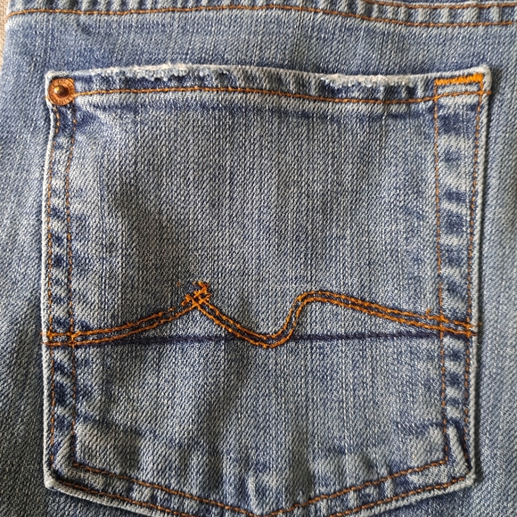 7 For All Mankind Blue Boot Cut Jeans - Picture 2 of 10